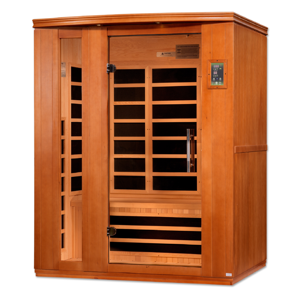 Dynamic Lugano 3-person Low EMF (Under 8MG) FAR Infrared Sauna (Canadian Hemlock)