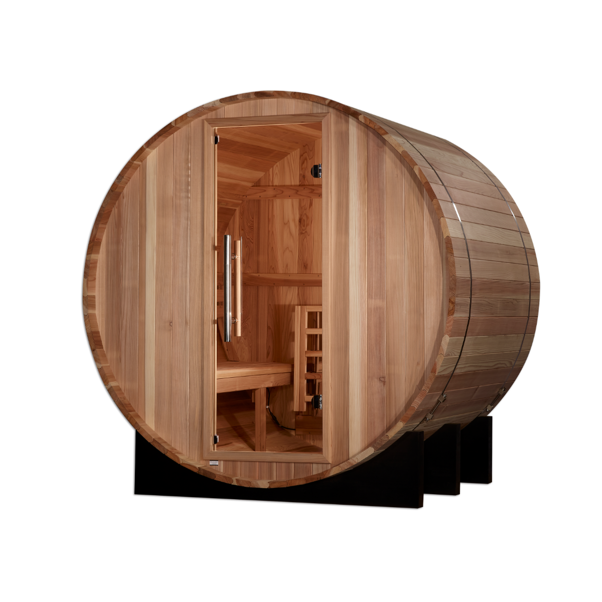 Golden Designs "St. Moritz" 2 Person Barrel Traditional Sauna -  Pacific Cedar