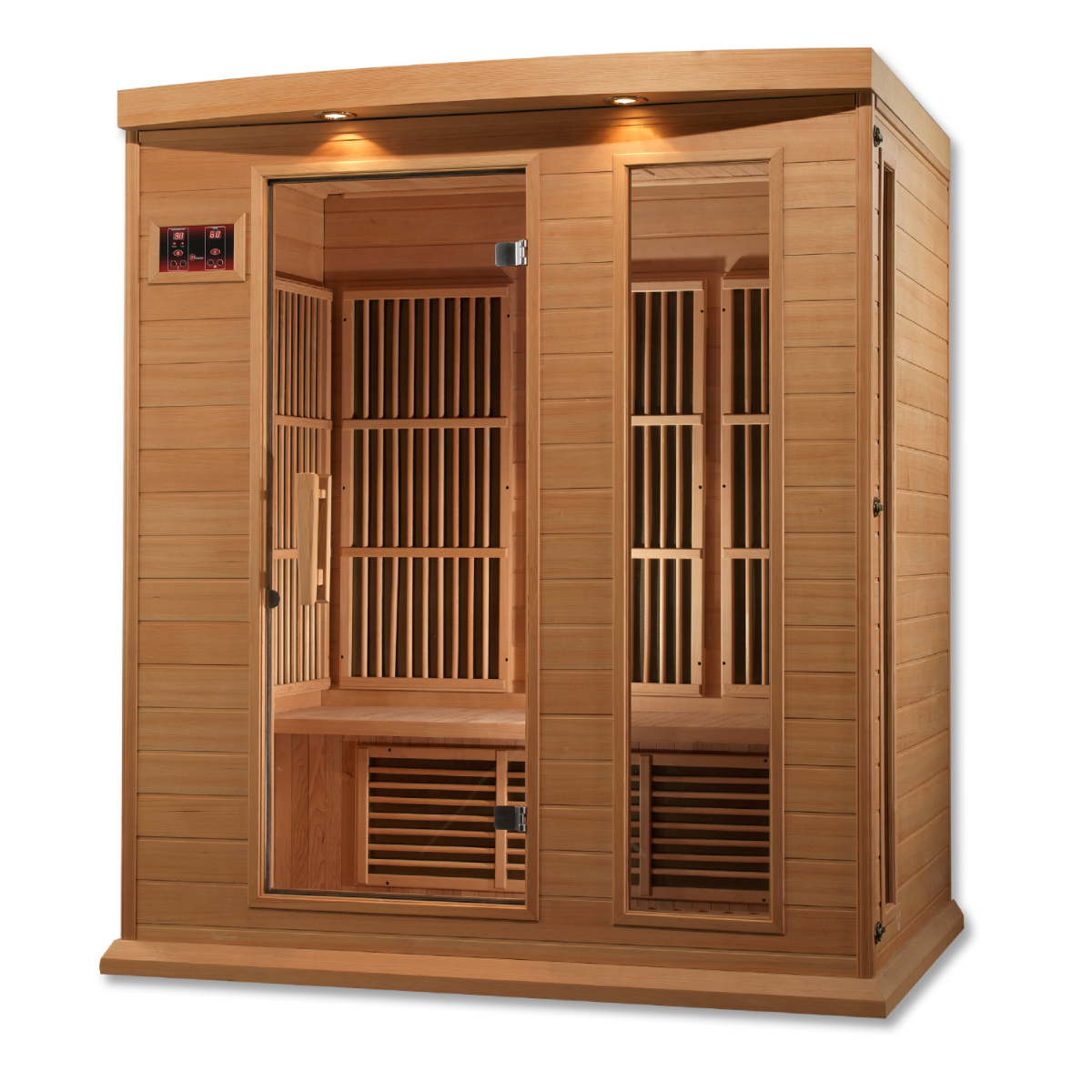 Maxxus 3-Person Low EMF (Under 8MG) FAR Infrared Sauna (Canadian Hemlock)